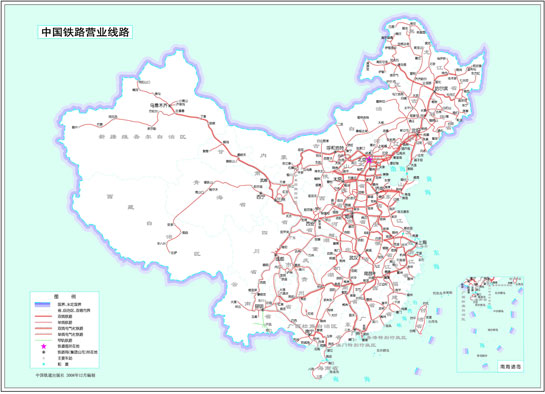 中国铁路地图